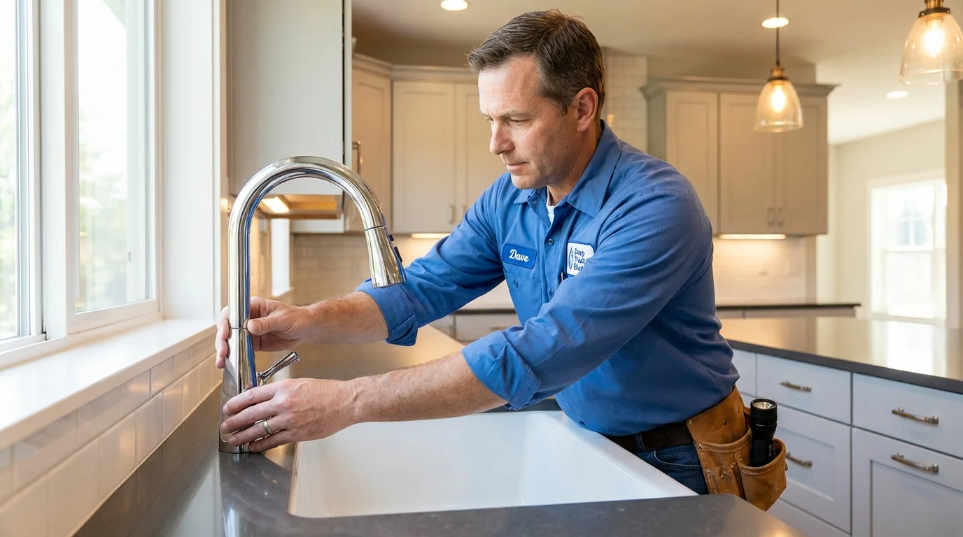 Kitchen faucet installation by Johns Plumbing LLC in Van